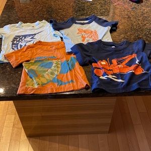 Lot of 4 Tea Collection graphic tees - 6-9M